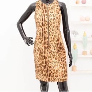 Michael Kors zip up leopard dress